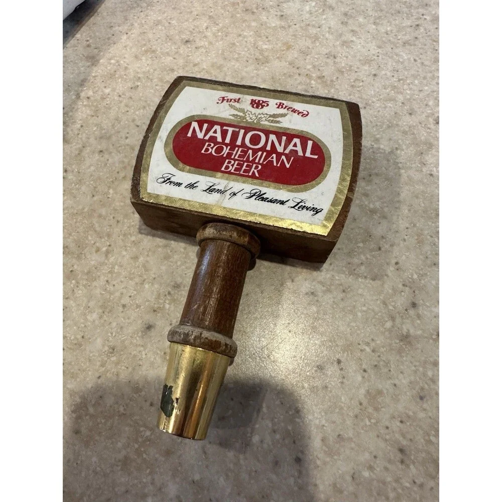 Vintage National Bohemian Natty Boh Mini Short Beer Tap Handle Bar Retro MCM